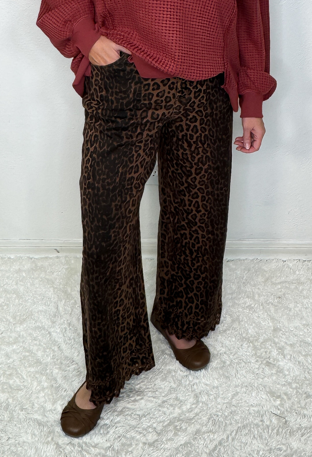 The Midnight Safari Crop Leopard Denim
