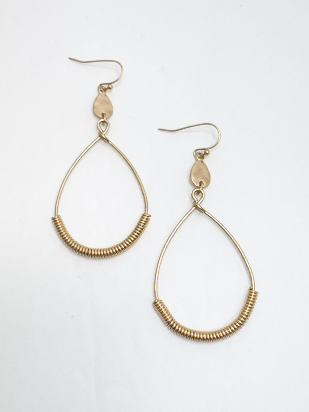 gold twisted wire earrings