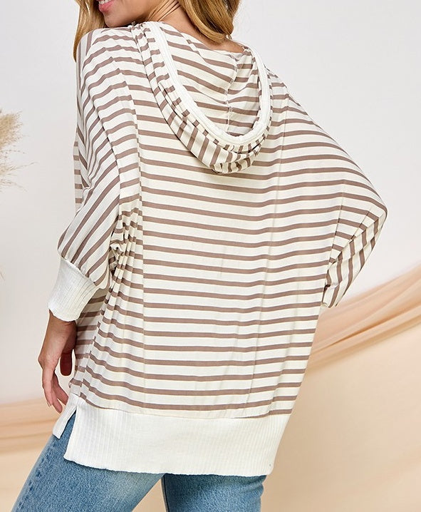 Mocha & Cream Striped Weekender