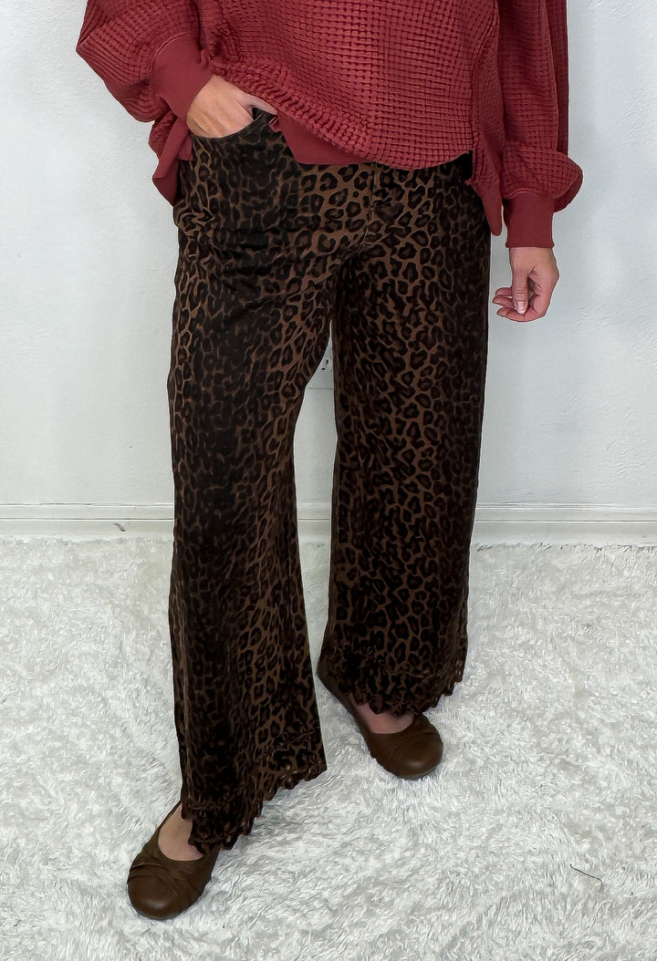 The Midnight Safari Crop Leopard Denim