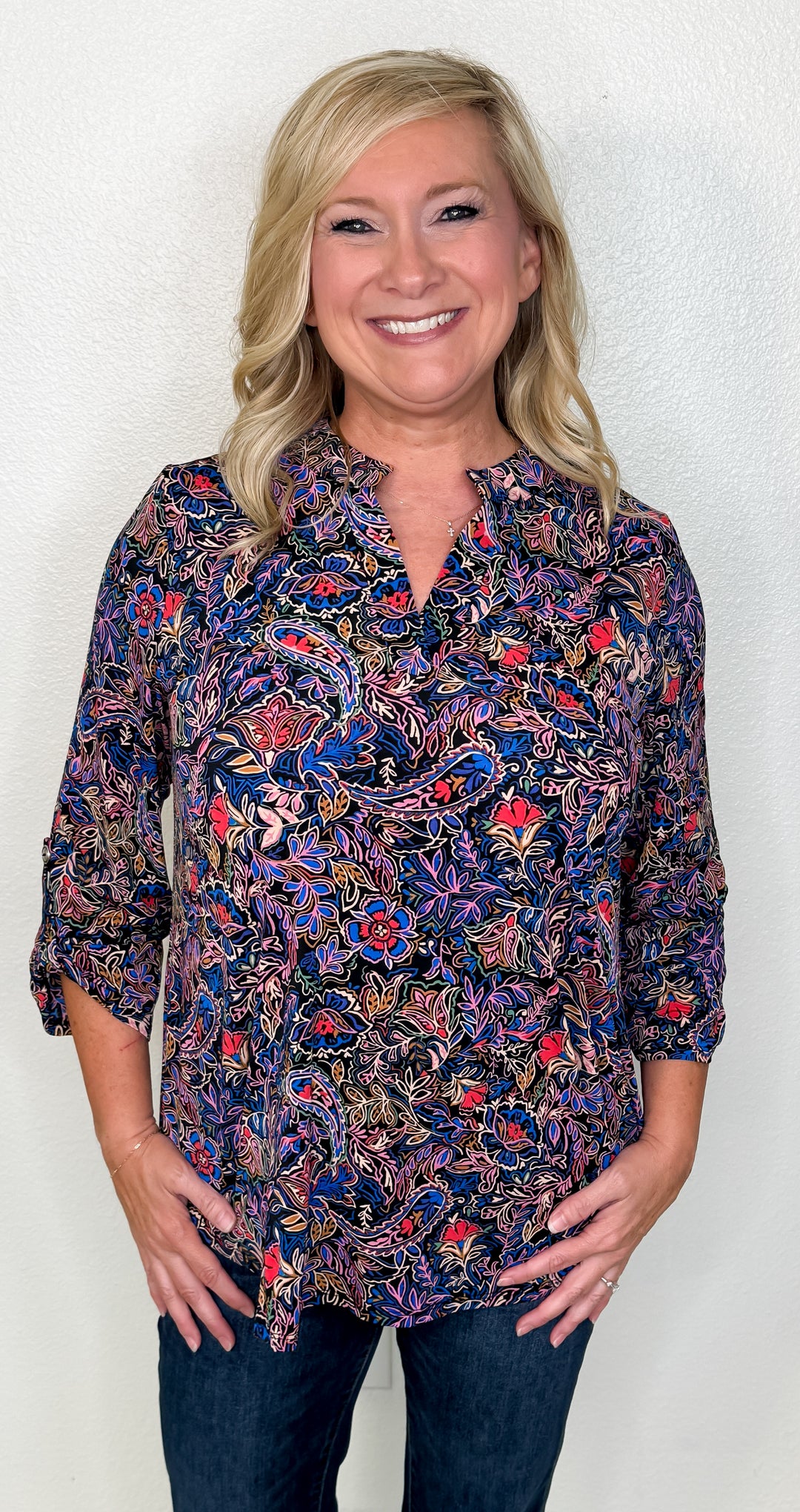 Midnight Paisley Lizzy Top