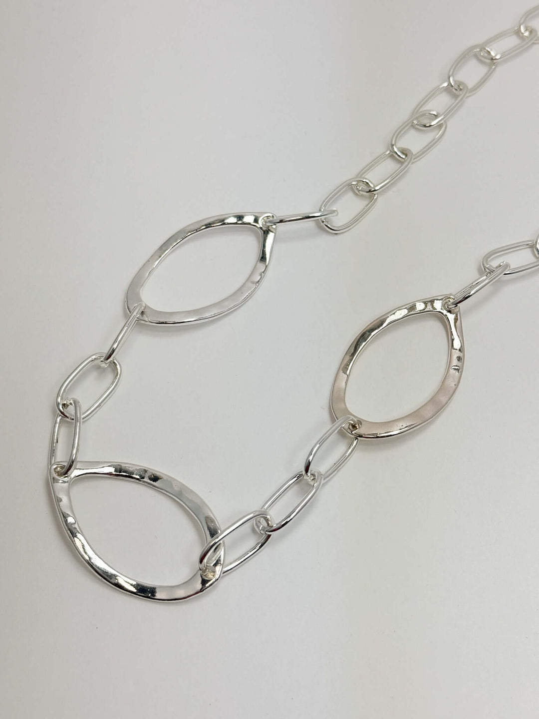 Silver Artsy Link Necklace