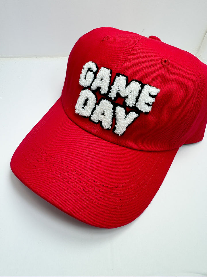 Red Puffy Game Day Ball Cap