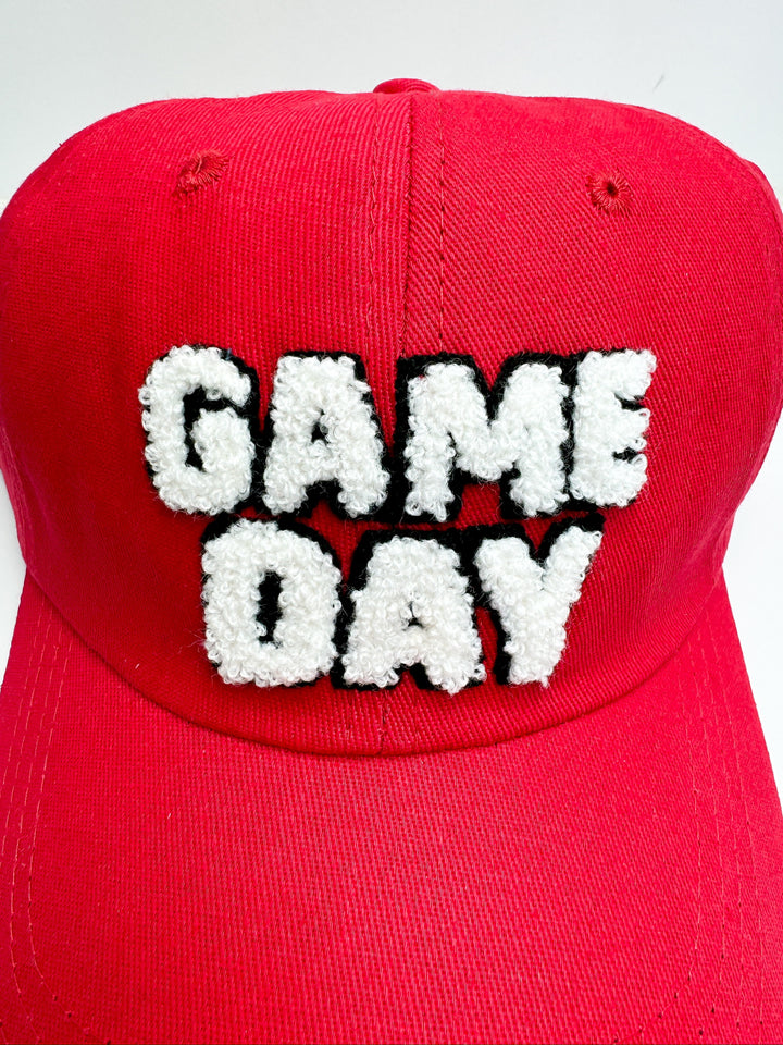 Red Puffy Game Day Ball Cap