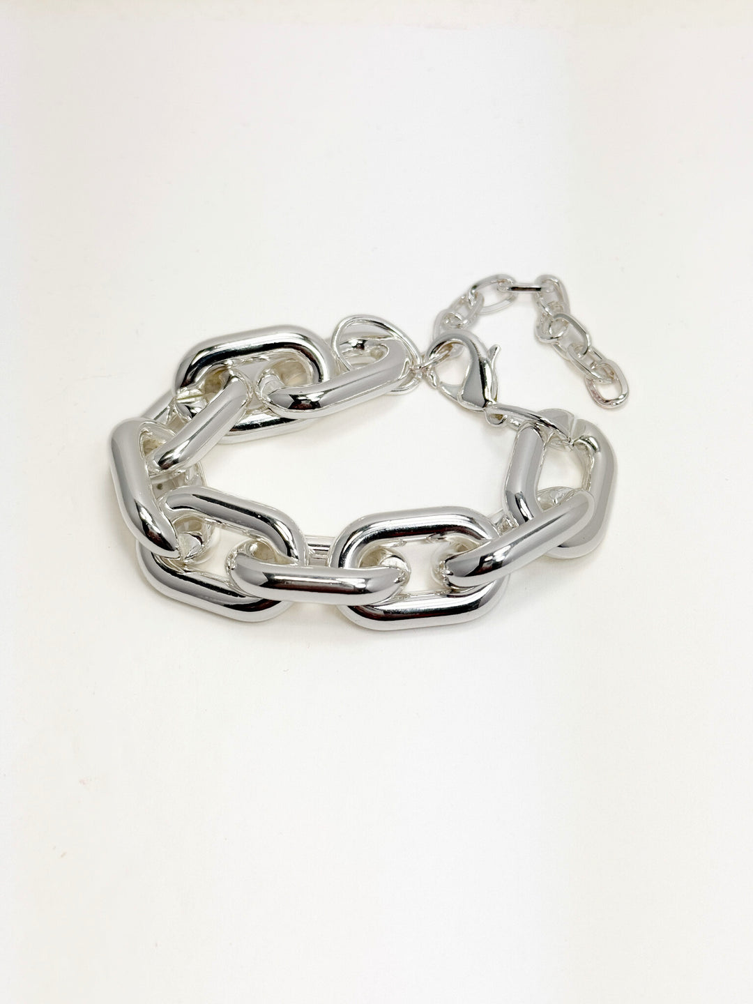 Silver Chunky Link Bracelet