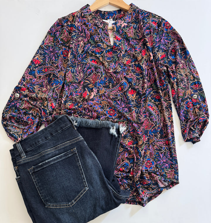 flatlay floral top