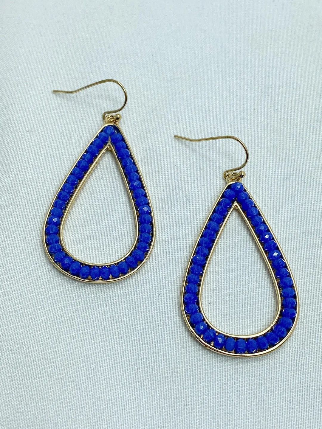 Royal Blue Teardrop Earrings - Lucy Doo