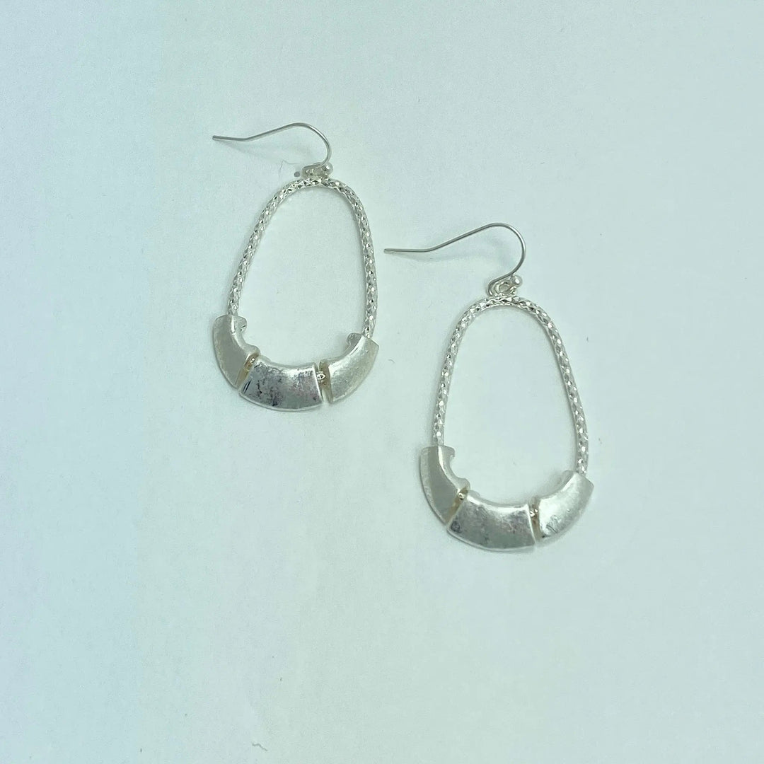 Twisted Silver Drop Earrings - Lucy Doo